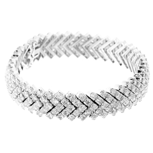 Diamond Bracelet - Chevron Cut Pattern