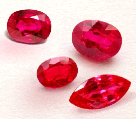 Polished rubies