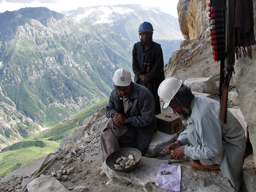 Emerald mined in Pakistan